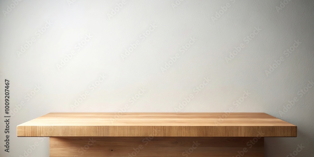 Empty wooden table counter podium Empty wooden table counter podium