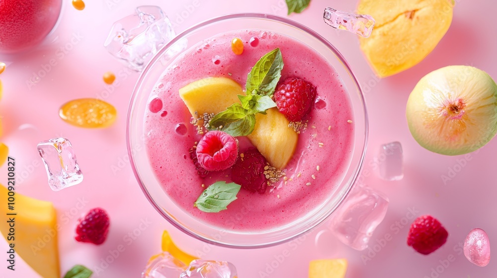 Social media campaign for a smoothie bowl bar, focusing on fresh, vibrant ingredients. Social media campaign for a smoothie bowl bar, focusing on fresh, vibrant ingredients.