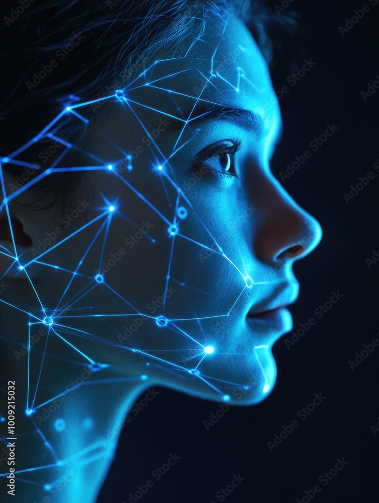 Obraz premium Futuristic Human-Machine Interface