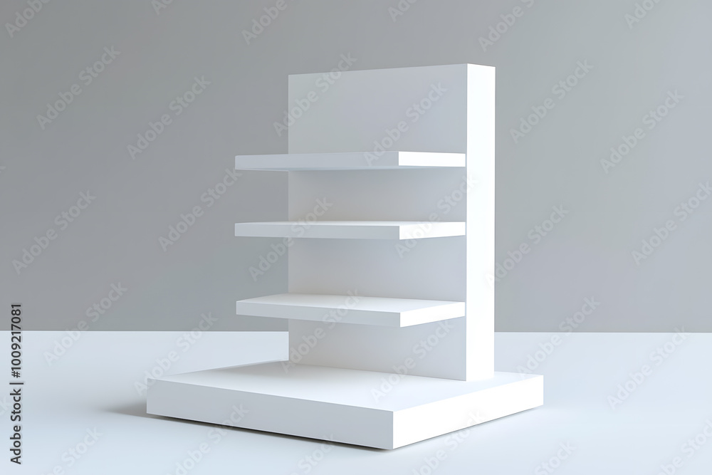 3d White Empty Product Display For Supermarket With Shelves mock up Isolated on white background. Retail shelf, ,display mockup. 3d White Empty Product Display For Supermarket With Shelves mock up Isolated on white background. Retail shelf, ,display mockup.