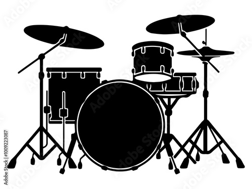 drum kit isolated on white background