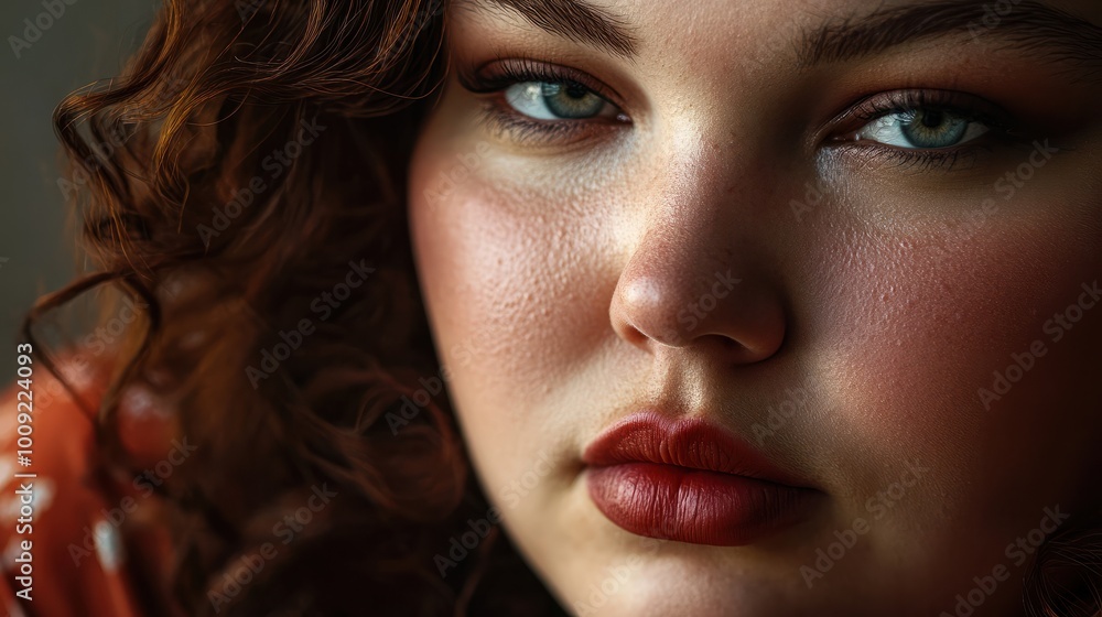 Portrait of young plus size woman Portrait of young plus size woman