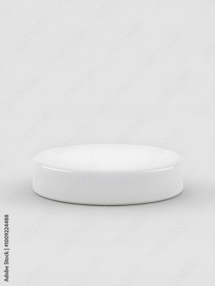 3d simple white round podium isolated on white background. Stage for product presentation mock up. 3d simple white round podium isolated on white background. Stage for product presentation mock up.
