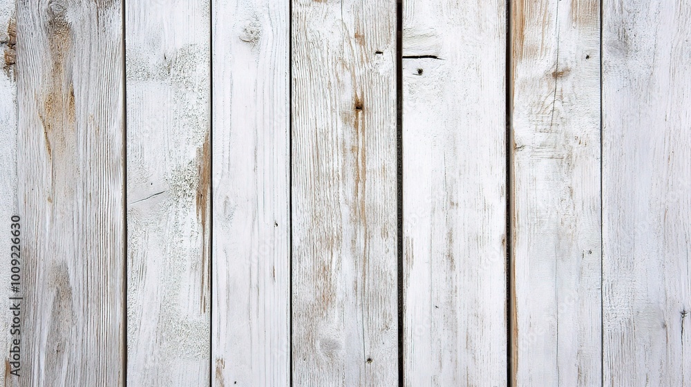 Naklejka premium Close-Up of Textured White Wooden Boards