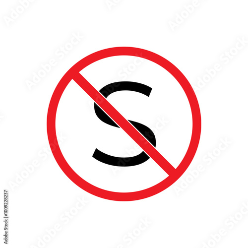 vector flat icon of prohibited stop sign