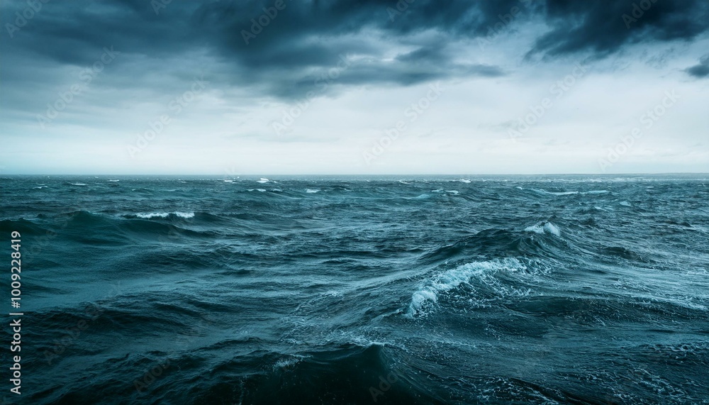 Fototapeta premium Rough seas under a stormy sky