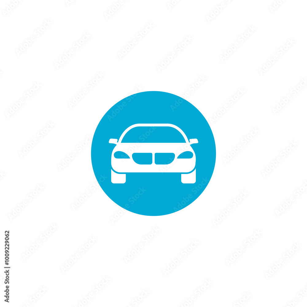 Simple circle car icon isolated on transparent background Simple circle car icon isolated on transparent background