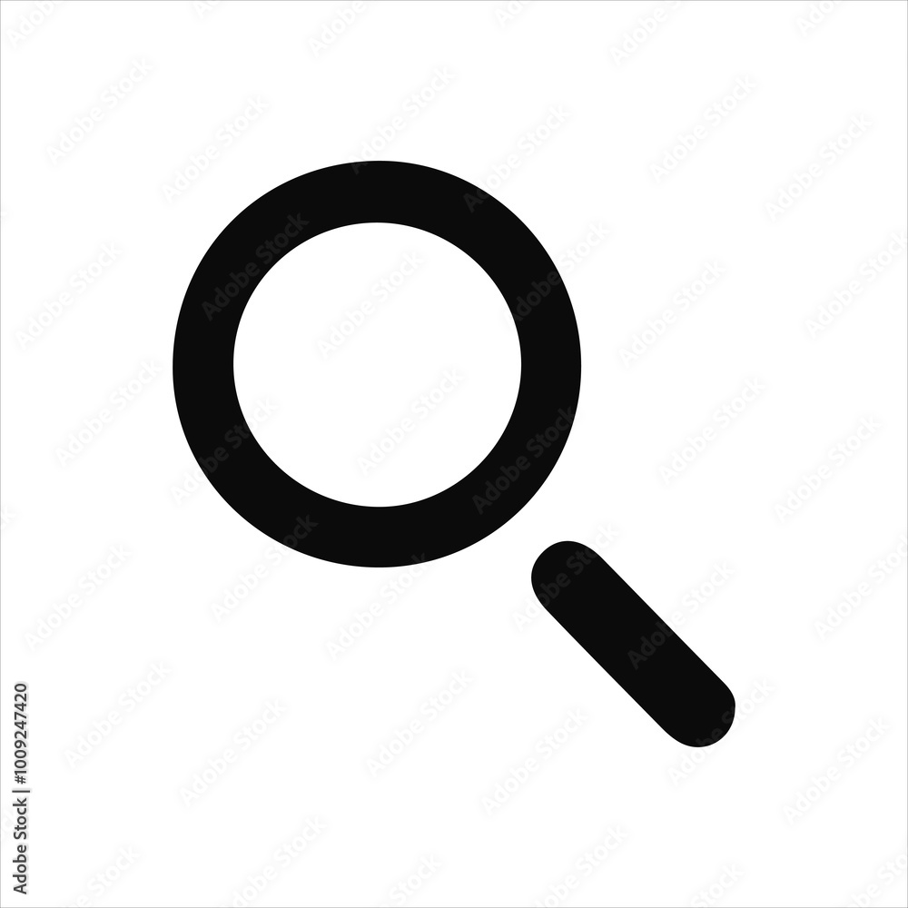 Search icon vector, magnifying icon vector on white background Search icon vector, magnifying icon vector on white background