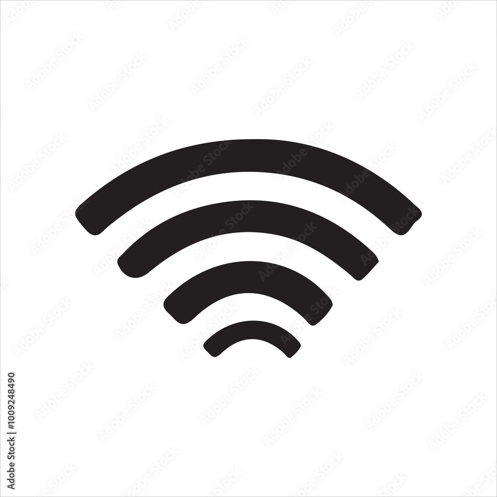 wi fi symbol black icon on white background wi fi symbol black icon on white background