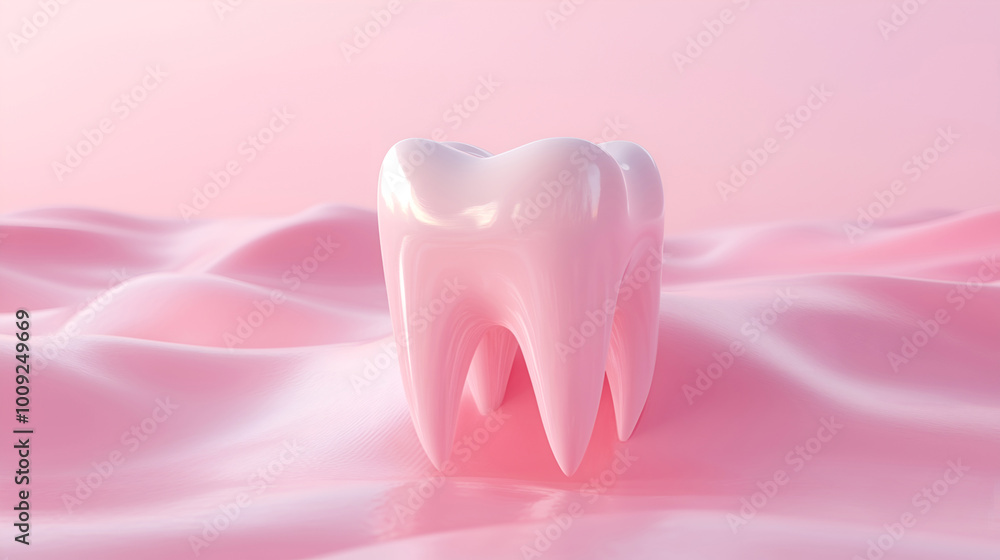 Colorful 3D tooth model on pink. Smooth, glossy tooth model set in a soft pastel environment, symbolizing clean and advanced dental care. Ideal for cosmetic dentistry branding or health-related ads Colorful 3D tooth model on pink. Smooth, glossy tooth model set in a soft pastel environment, symbolizing clean and advanced dental care. Ideal for cosmetic dentistry branding or health-related ads