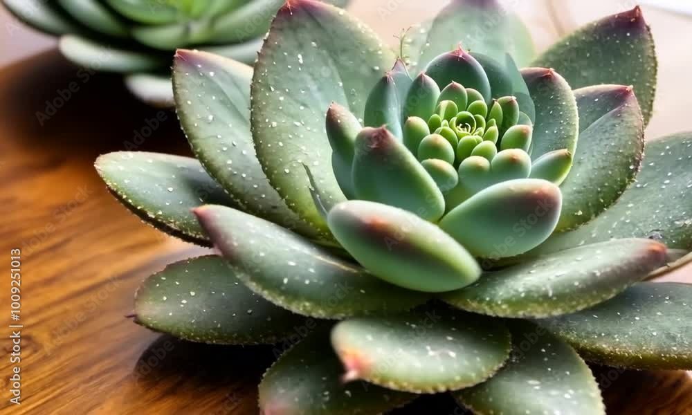 Collection of Succulents on a Wooden Table Collection of Succulents on a Wooden Table