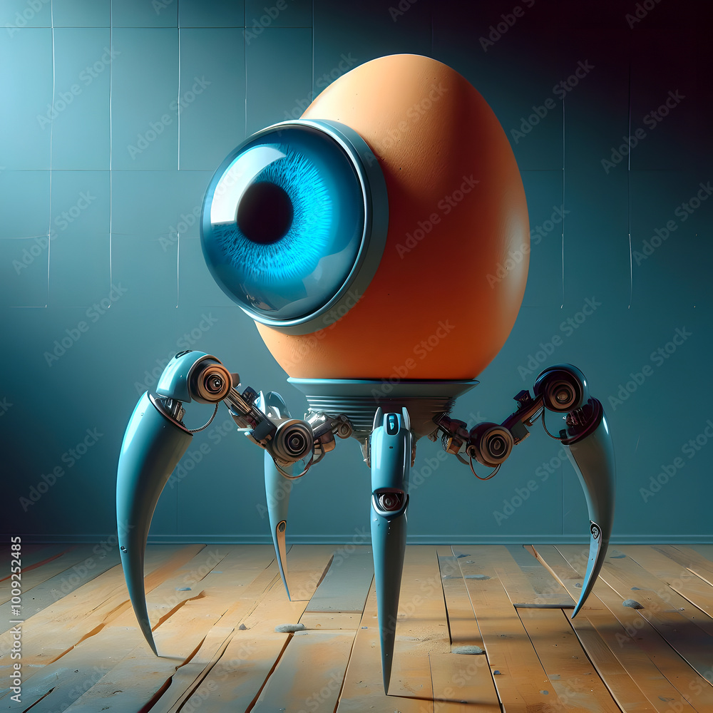 Mechaniczne Jajo z Niebieskim Okiem