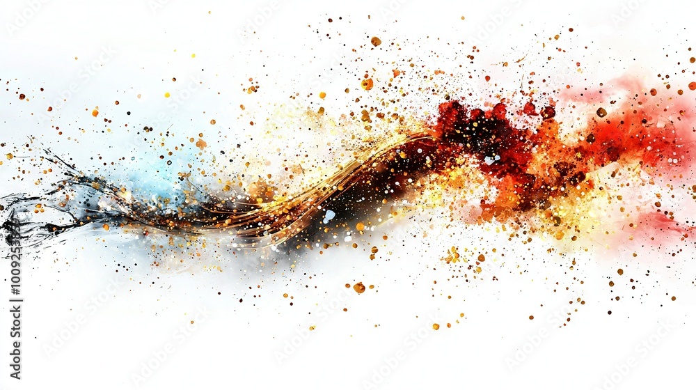 A bird soaring in mid-air, painted with vibrant hues of orange and red A bird soaring in mid-air, painted with vibrant hues of orange and red