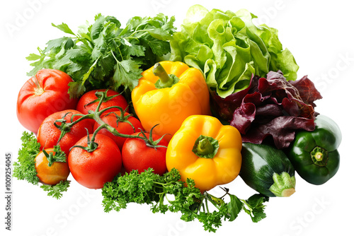 Collection of eatable vegetables, die cut transparent PNG.