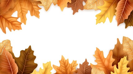 Vibrant oak leaves in shades of orange, yellow, and brown dance in the air, embodying the essence of autumn and transforming any space into a warm, seasonal celebration