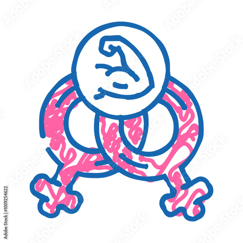 sisterhood support feminism woman doodle icon sketch vector. sisterhood support feminism woman sign. isolated symbol illustration