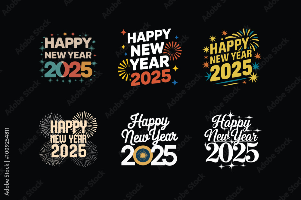 Unique Logo, vector, quote Designs for a Happy New Year 2025 Unique Logo, vector, quote Designs for a Happy New Year 2025