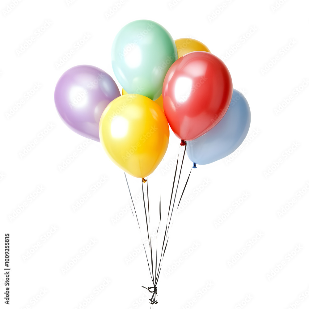 red and yellow balloons isolated on a transparent background red and yellow balloons isolated on a transparent background