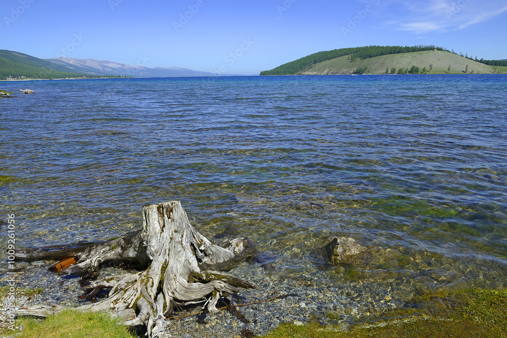 Lake Chövsgöl núr (Khövsgöl), Khövsgöl lake and Bulgan aimags in northern Mongolia