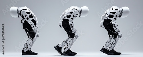 Innovative exoskeleton suit helping patients regain mobility during physical rehabilitation, exoskeleton, mobility aid photo