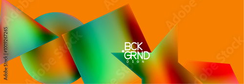 Fluid color geometric shapes abstract background. Vector Illustration For Wallpaper, Banner, Background, Card, Book Illustration, landing page