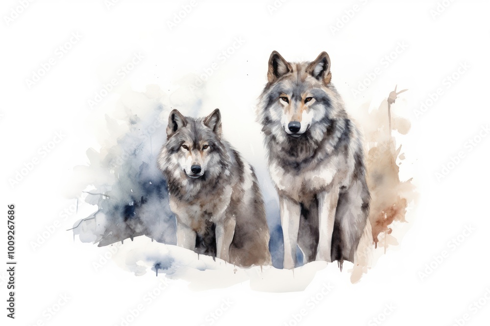 Naklejka premium Mammal animal coyote wolf.