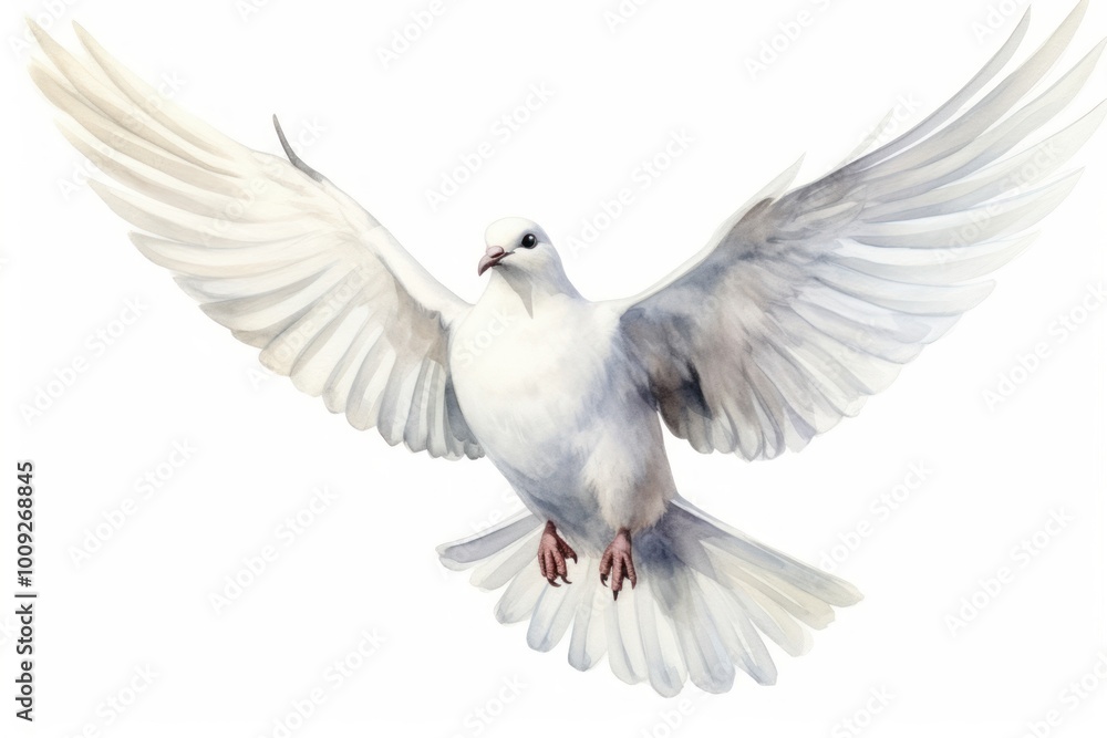 Fototapeta premium Animal pigeon white bird.