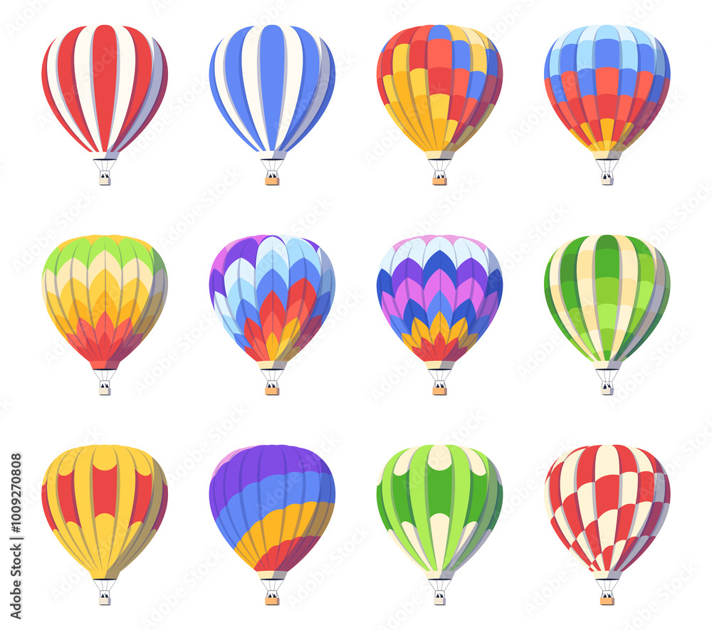 Hot air balloon. Beautiful romantic walks in a hot air balloon. Large-scale enchanting festivals with balloons. Vector illustration Hot air balloon. Beautiful romantic walks in a hot air balloon. Large-scale enchanting festivals with balloons. Vector illustration