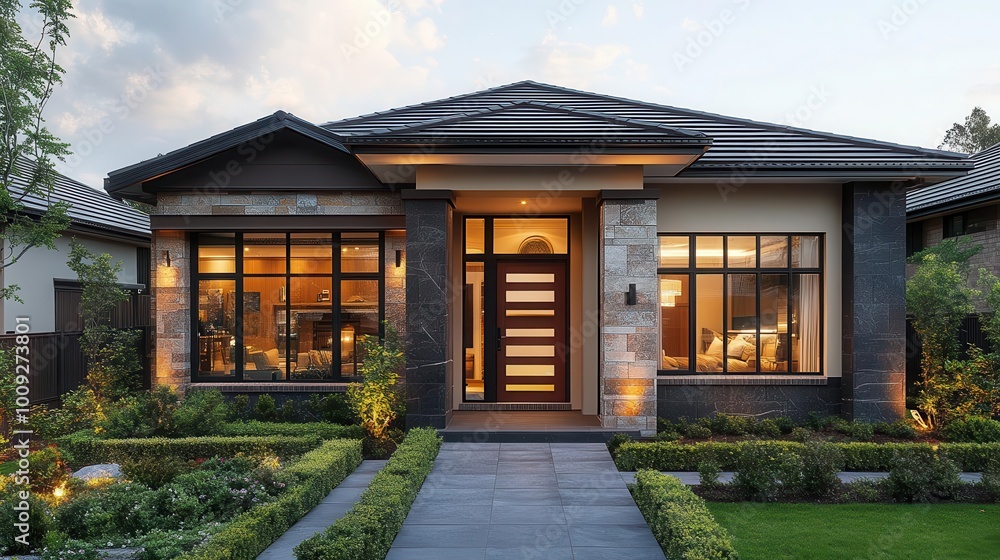 singlestory family home surrounded by a friendly neighborhood showcasing cozy architecture and a welcoming entrance reflecting warmth and community spirit singlestory family home surrounded by a friendly neighborhood showcasing cozy architecture and a welcoming entrance reflecting warmth and community spirit