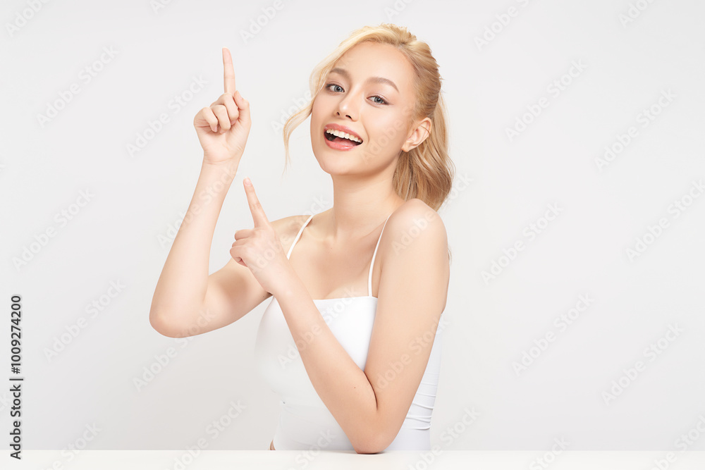 Beautiful young asian woman with clean fresh skin on white background, Face care, Facial treatment, Cosmetology, beauty and spa, Asian women portrait. Beautiful young asian woman with clean fresh skin on white background, Face care, Facial treatment, Cosmetology, beauty and spa, Asian women portrait.