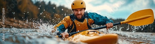 Kayaking in the Rapids.