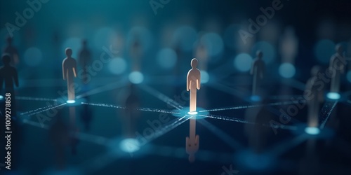 Glowing Network of Human Connections - Conceptual Digital Art

 photo