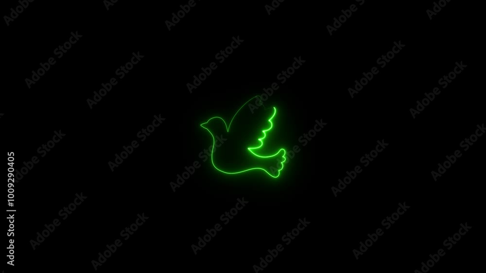 Glowing neon line Bird concept represented by dove icon.Pigeon neon sign, modern glowing banner design, colorful modern design trends Glowing neon line Bird concept represented by dove icon.Pigeon neon sign, modern glowing banner design, colorful modern design trends