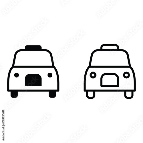 Travel & Transport vector icon, taxi service, car icon, transportation and travel amenities illustration