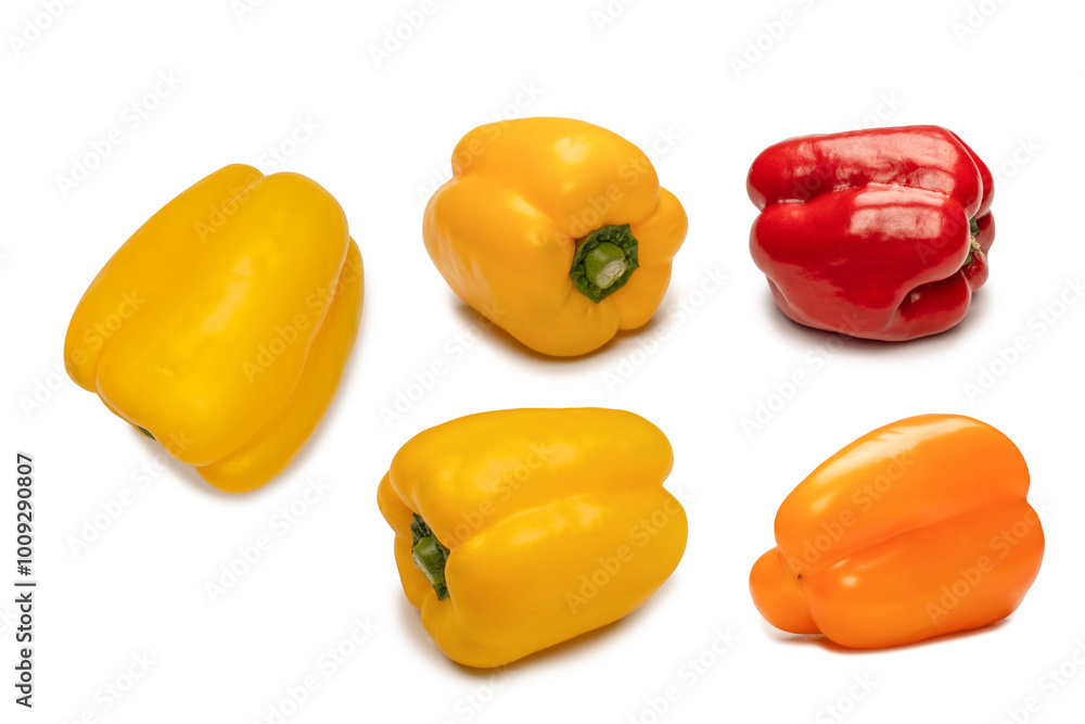 Yellow bell pepper isolated on white background. Yellow bell pepper isolated on white background.