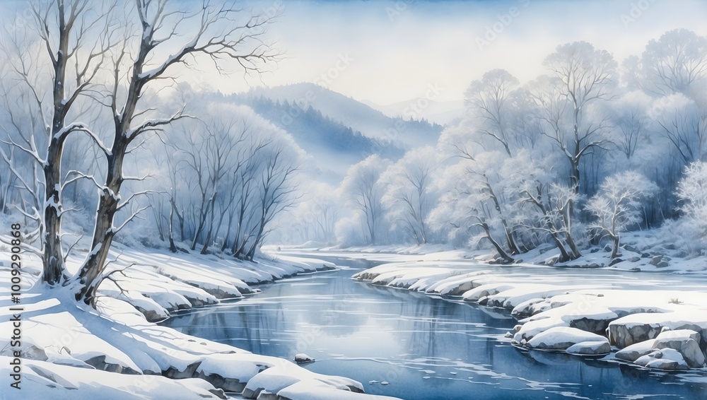 Winterlandschaft in Weiß Winterlandschaft in Weiß
