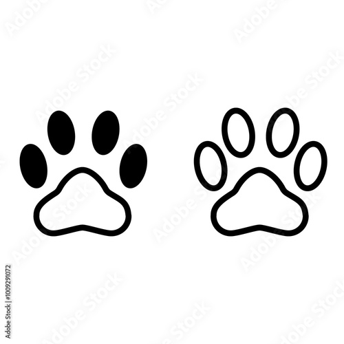 Family and Pet-Friendly vector icon, family services, paw print icon, pet and child-friendly amenities illustration