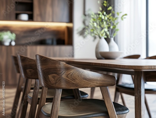 Contemporary Elegance: A Minimalist Kitchen-Dining Space