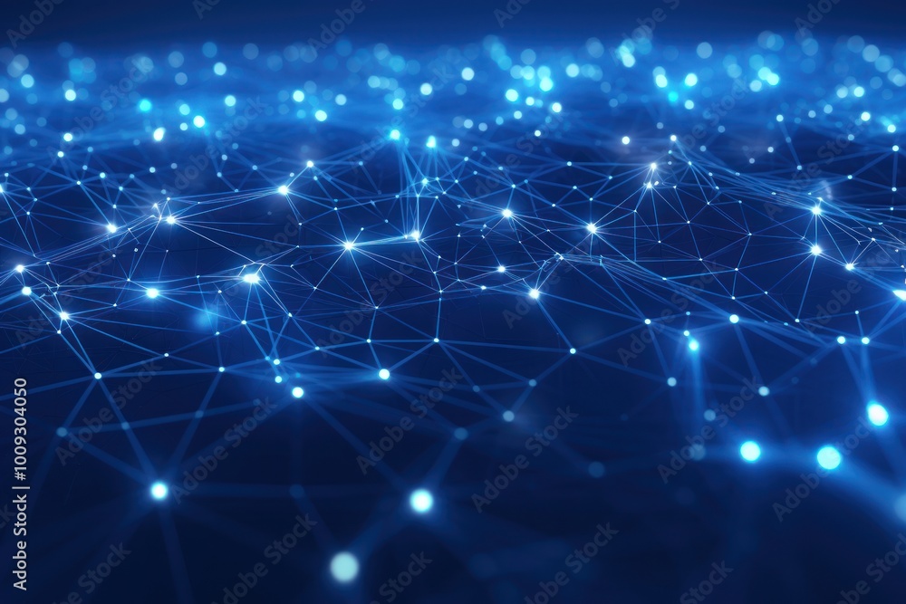 Abstract network blue illuminated. Abstract network blue illuminated.