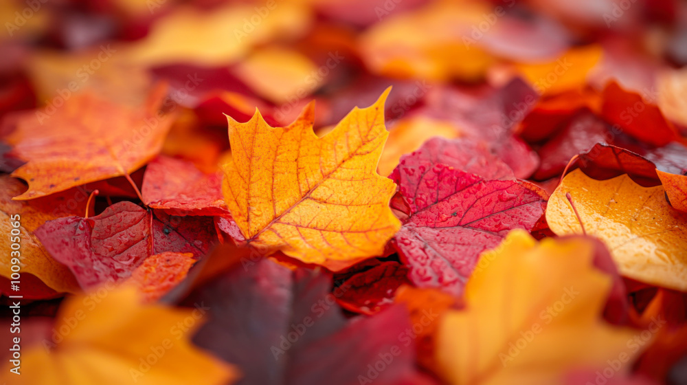 Vibrant autumn leaves blanket the ground in a serene park during a crisp afternoon in October Vibrant autumn leaves blanket the ground in a serene park during a crisp afternoon in October