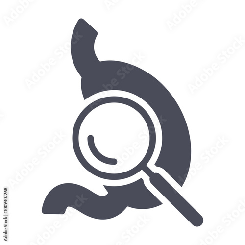 Stomach, examination, diagnosis icon