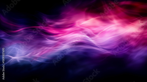 Magical Pink and Purple Smoke Effect on Dark Background, Fantasy Design, Dreamy Abstract Art, Futuristic Light Effects, Digital Artwork, Event Poster, Sci-Fi, Technology, Gaming, Nightclub Decor