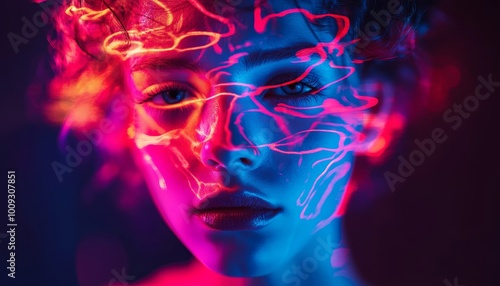 Psychedelic Portrait Photography with Vivid Colors Soft Focus