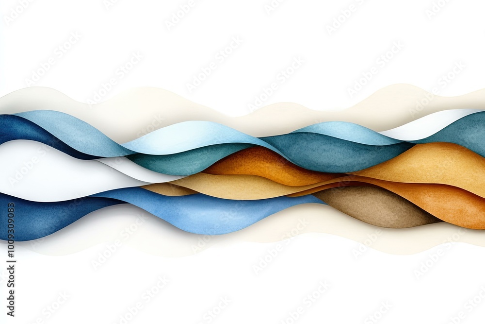 Obraz premium Abstract Watercolor Waves