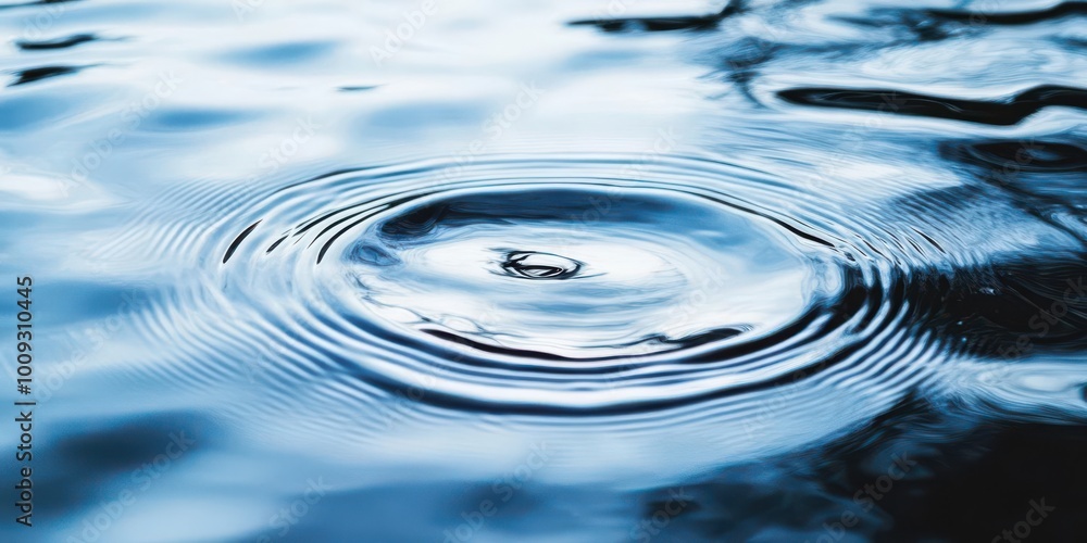 A close-up of water ripples creating a serene and calming effect.
