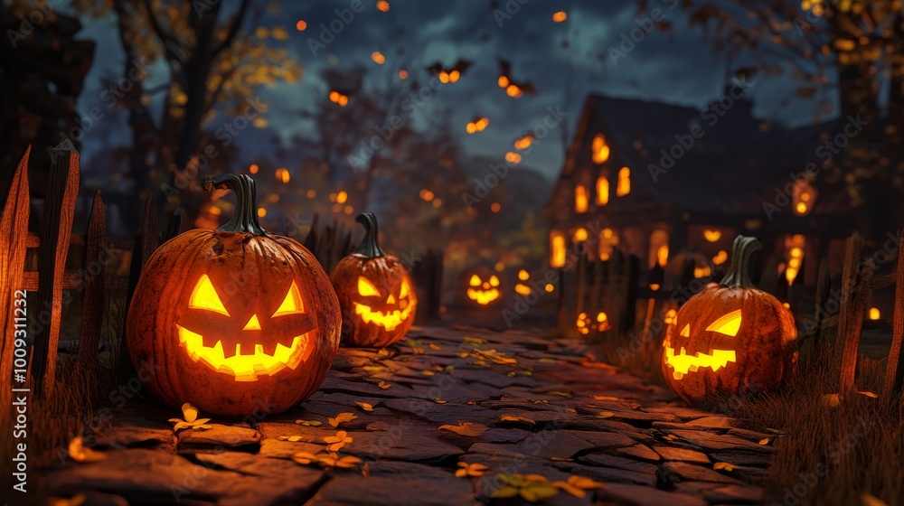 This is an holloween 3D illustration mostly suitable as wallpaper for your desktop and for your home. This is an holloween 3D illustration mostly suitable as wallpaper for your desktop and for your home.