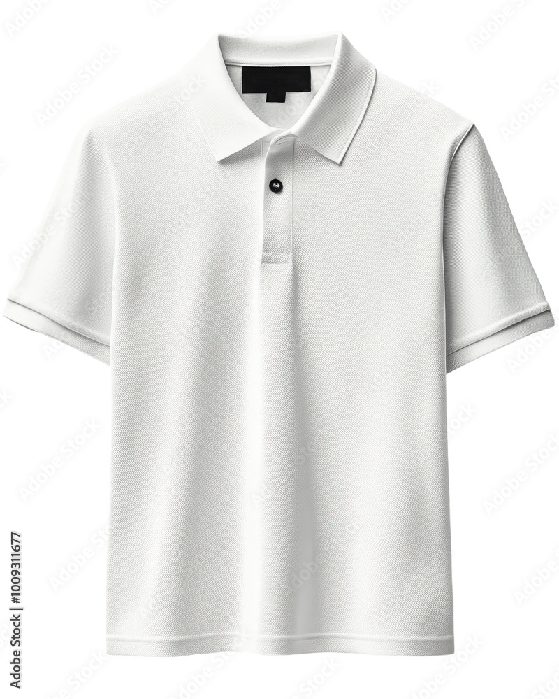 White polo shirt with collar design on transparent background White polo shirt with collar design on transparent background