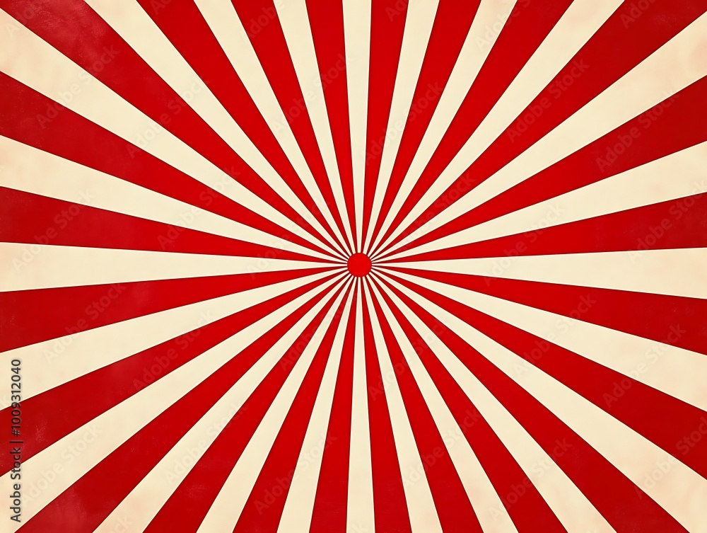 Fototapeta premium red and cream sunburst retro background