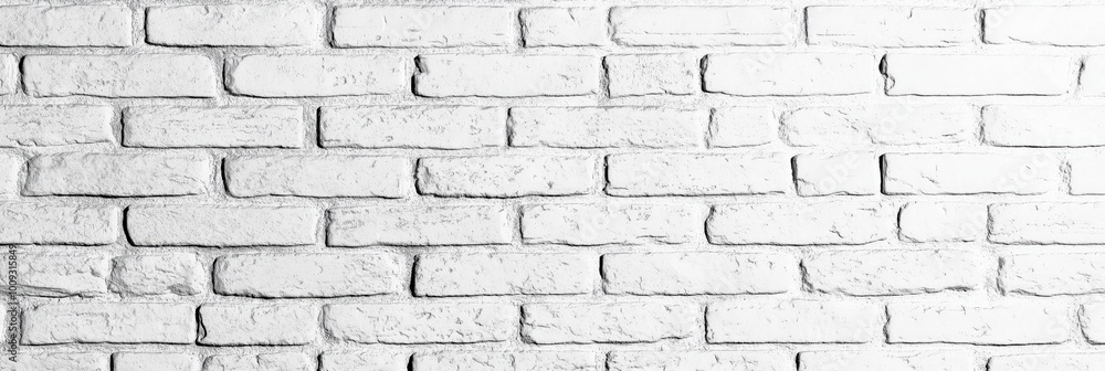Fototapeta premium Seamless white brick wall texture for interior design and architecture concepts
