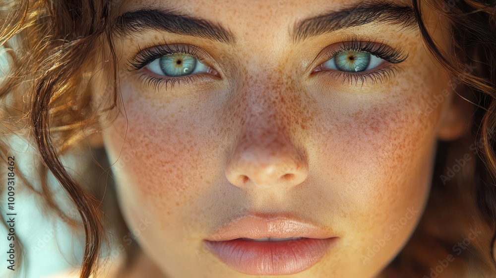 closeup portrait of a young woman showcasing flawless skin radiating health and beauty with soft natural lighting enhancing her features and a serene backdrop that accentuates her youthful essence closeup portrait of a young woman showcasing flawless skin radiating health and beauty with soft natural lighting enhancing her features and a serene backdrop that accentuates her youthful essence